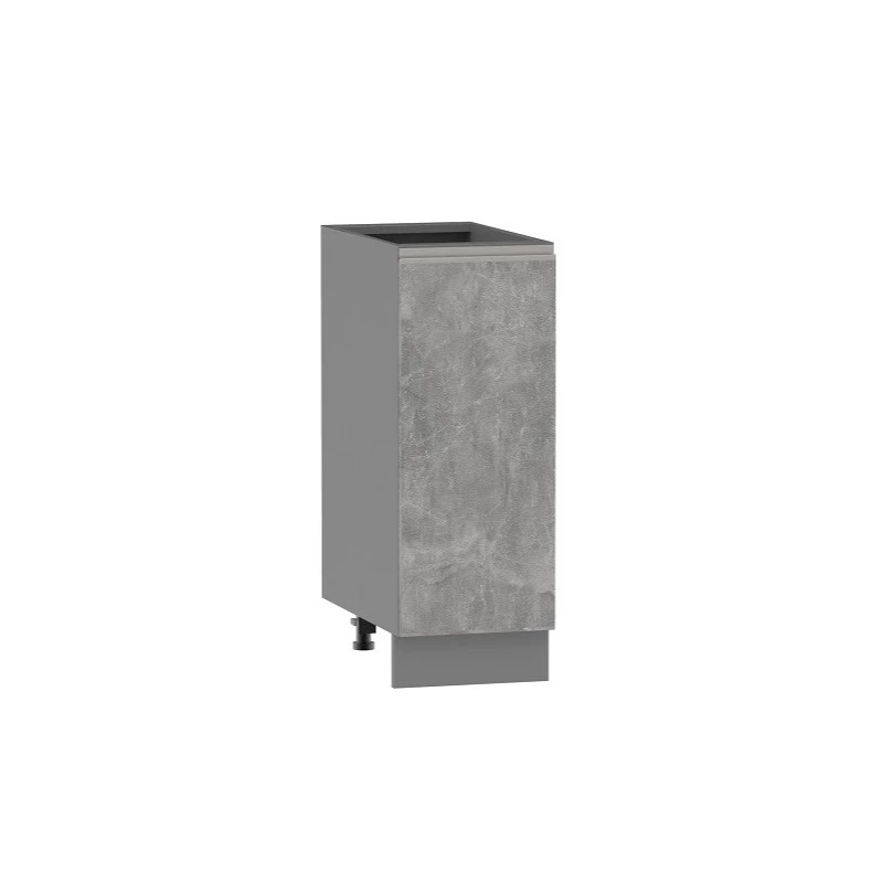 Dolní skříňka ADAMA - šířka 30 cm, beton světlý atelier / šedá, stříbrná úchytka, nožky 15 cm