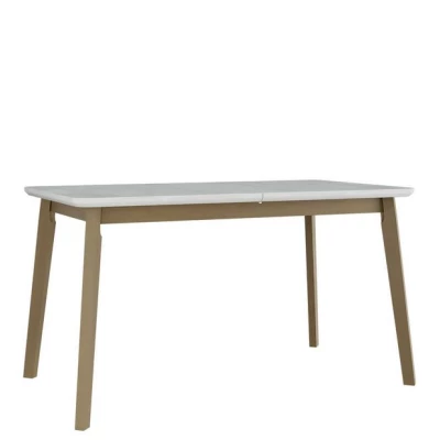 Rozkládací stůl do jídelny 140x80 cm ANGLETON 7 - bílý / dub sonoma