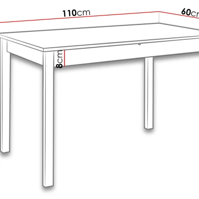Stůl do kuchyně 110x60 cm ARGYLE 2 - ořech