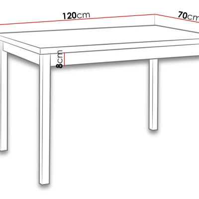 Stůl do kuchyně 120x70 cm ARGYLE 3 - ořech
