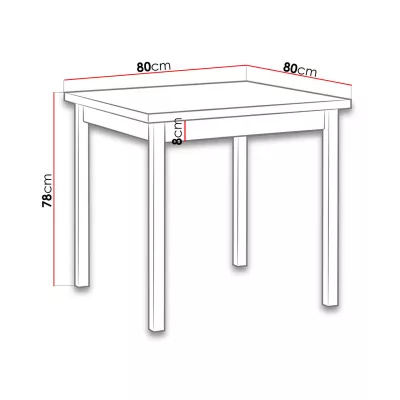 Stůl do kuchyně 80x80 cm ARGYLE 9 - dub sonoma
