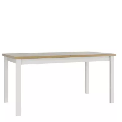 Rozkládací kuchyňský stůl 160x90 cm ELISEK 4 - dub sonoma / bílý
