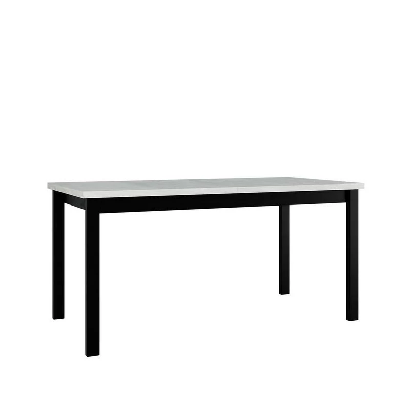 Rozkládací kuchyňský stůl 160x90 cm ELISEK 4 - bílý / černý