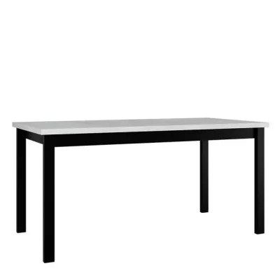 Rozkládací kuchyňský stůl 160x90 cm ELISEK 4 - bílý / černý