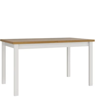 Rozkládací jídelní stůl 140x80 cm ELISEK 2 - dub grandson / bílý