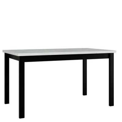Rozkládací jídelní stůl 140x80 cm ELISEK 2 - bílý / černý