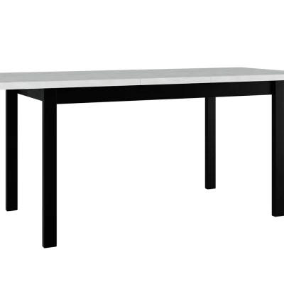 Rozkládací jídelní stůl 140x80 cm ELISEK 2 - bílý / černý