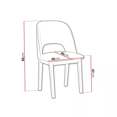 Kuchyňská čalouněná židle AFTON 2 - dub sonoma / černá