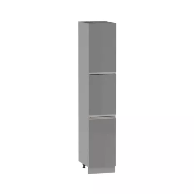 Potravinová skříň ADAMA - šířka 40 cm, lesklá šedá / šedá, nožky 10 cm