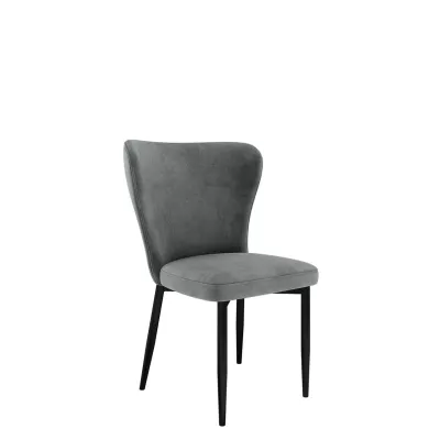 Kuchyňská čalouněná židle ZOLFO - černá / platinová
