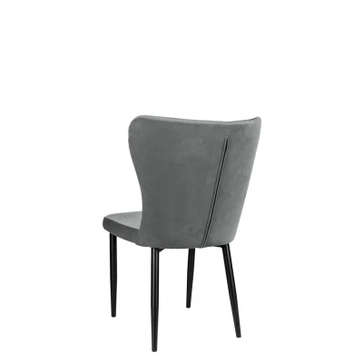 Kuchyňská čalouněná židle ZOLFO - černá / platinová