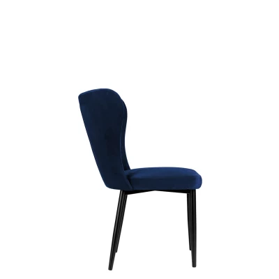 Kuchyňská čalouněná židle ZOLFO - černá / modrá