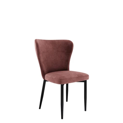 Kuchyňská čalouněná židle ZOLFO - černá / růžová