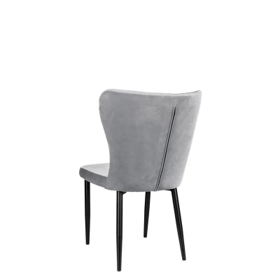Kuchyňská čalouněná židle ZOLFO - černá / světlá šedá