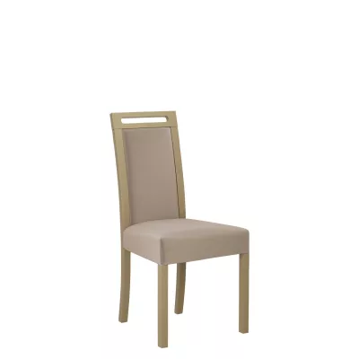 Čalouněná židle do jídelny ENELI 5 - dub sonoma / béžová