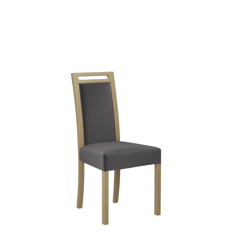 Čalouněná židle do jídelny ENELI 5 - dub sonoma / tmavá šedá