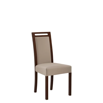 Čalouněná židle do jídelny ENELI 5 - ořech / béžová