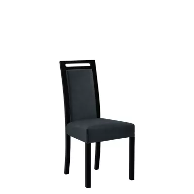 Čalouněná židle do jídelny ENELI 5 - černá / námořnická modrá