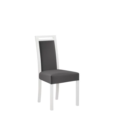 Čalouněná židle do jídelny ENELI 5 - bílá / tmavá šedá