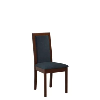 Kuchyňská židle s látkovým potahem ENELI 4 - ořech / námořnická modrá