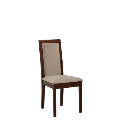 Kuchyňská židle s látkovým potahem ENELI 4 - ořech / béžová