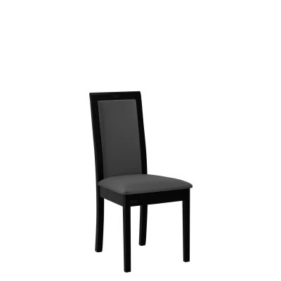 Kuchyňská židle s látkovým potahem ENELI 4 - černá / tmavá šedá