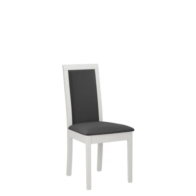 Kuchyňská židle s látkovým potahem ENELI 4 - bílá / tmavá šedá