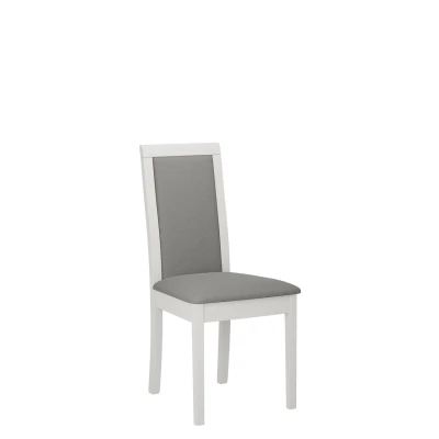 Kuchyňská židle s látkovým potahem ENELI 4 - bílá / šedá