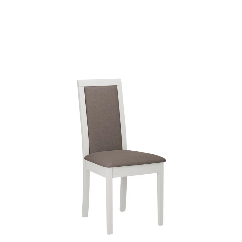 Kuchyňská židle s látkovým potahem ENELI 4 - bílá / hnědá 1
