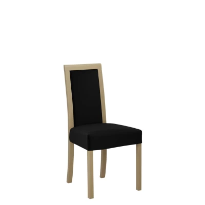 Jídelní židle s látkovým potahem ENELI 3 - dub sonoma / černá
