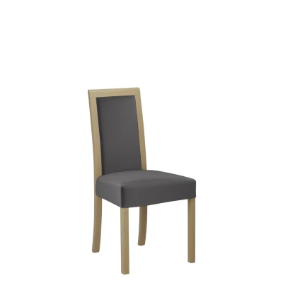 Jídelní židle s látkovým potahem ENELI 3 - dub sonoma / tmavá šedá