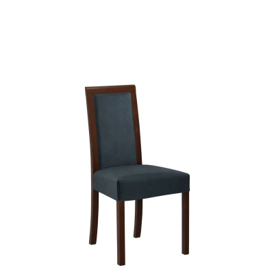 Jídelní židle s látkovým potahem ENELI 3 - ořech / námořnická modrá