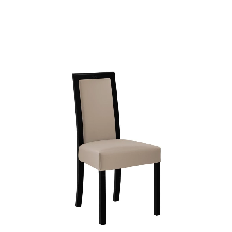 Jídelní židle s látkovým potahem ENELI 3 - černá / béžová