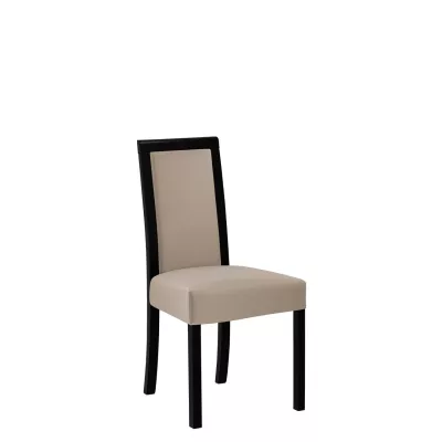 Jídelní židle s látkovým potahem ENELI 3 - černá / béžová