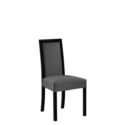 Jídelní židle s látkovým potahem ENELI 3 - černá / tmavá šedá