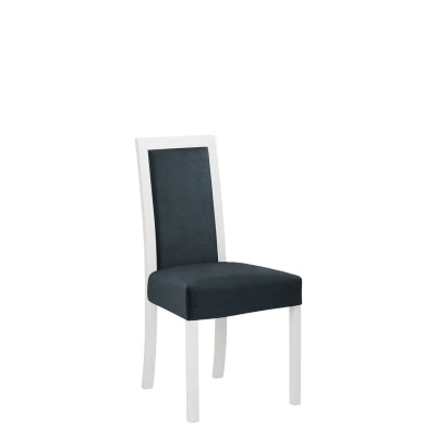 Jídelní židle s látkovým potahem ENELI 3 - bílá / námořnická modrá