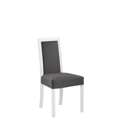 Jídelní židle s látkovým potahem ENELI 3 - bílá / tmavá šedá