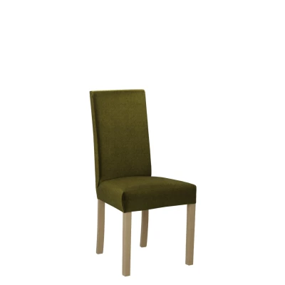Jídelní čalouněná židle ENELI 2 - dub sonoma / tmavá olivová