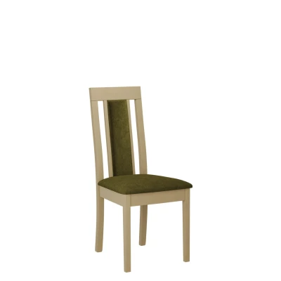 Kuchyňská židle s čalouněným sedákem ENELI 11 - dub sonoma / tmavá olivová