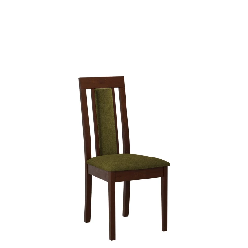 Kuchyňská židle s čalouněným sedákem ENELI 11 - ořech / tmavá olivová