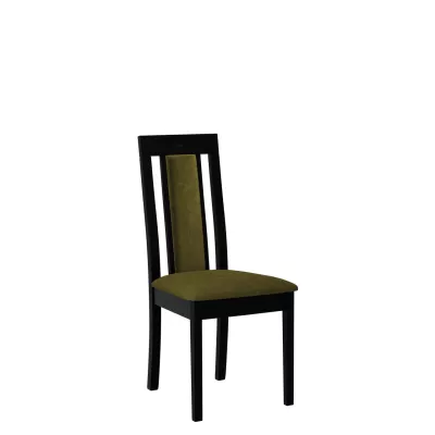 Kuchyňská židle s čalouněným sedákem ENELI 11 - černá / tmavá olivová