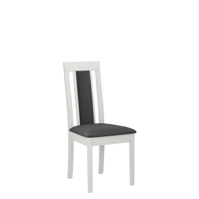 Kuchyňská židle s čalouněným sedákem ENELI 11 - bílá / tmavá šedá