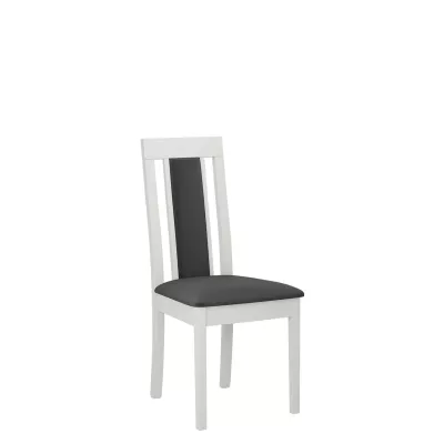 Kuchyňská židle s čalouněným sedákem ENELI 11 - bílá / tmavá šedá