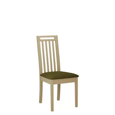 Jídelní židle s čalouněným sedákem ENELI 10 - dub sonoma / tmavá olivová
