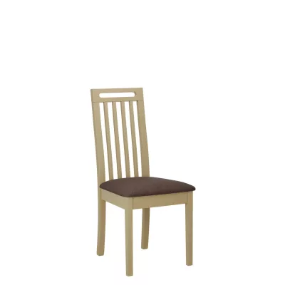 Jídelní židle s čalouněným sedákem ENELI 10 - dub sonoma / hnědá 2