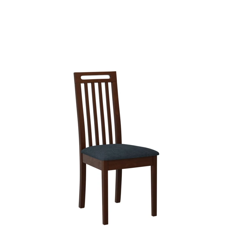 Jídelní židle s čalouněným sedákem ENELI 10 - ořech / námořnická modrá