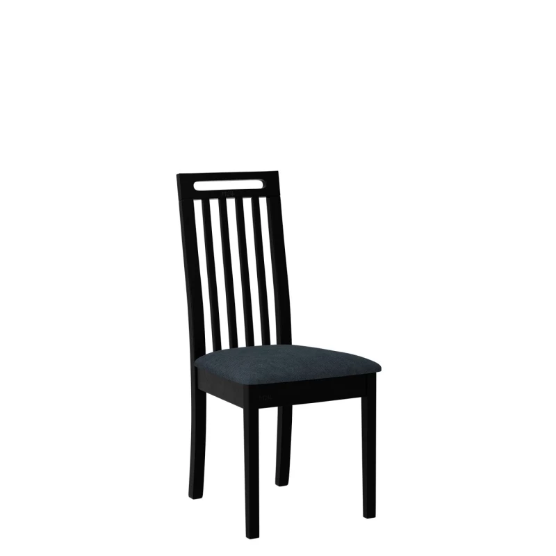 Jídelní židle s čalouněným sedákem ENELI 10 - černá / námořnická modrá
