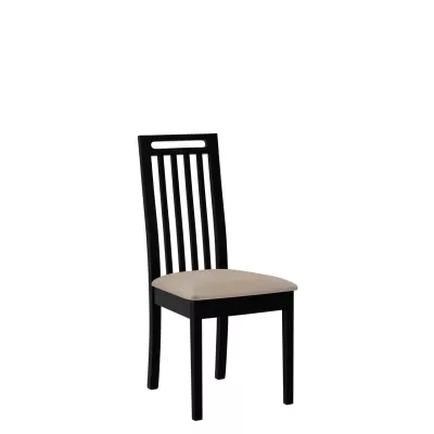 Jídelní židle s čalouněným sedákem ENELI 10 - černá / béžová