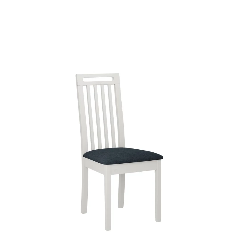 Jídelní židle s čalouněným sedákem ENELI 10 - bílá / námořnická modrá