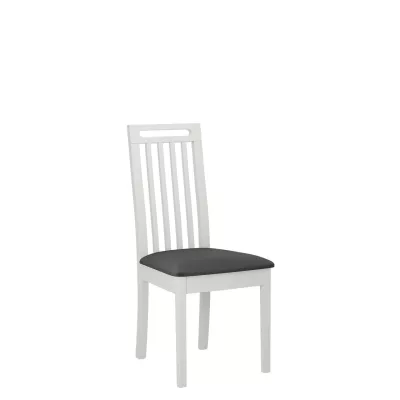 Jídelní židle s čalouněným sedákem ENELI 10 - bílá / tmavá šedá